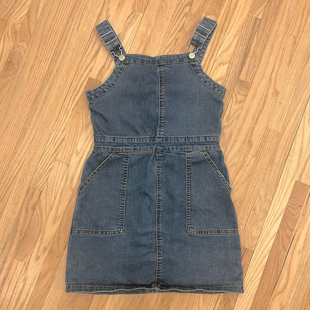 Art class blue denim skirt overalls in size 10/12